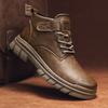 Fashion New Classic Men Boots Genuine Leather Lace-Up Male Comfortable High Top Shoe All-match Winter Plush Snow Boots