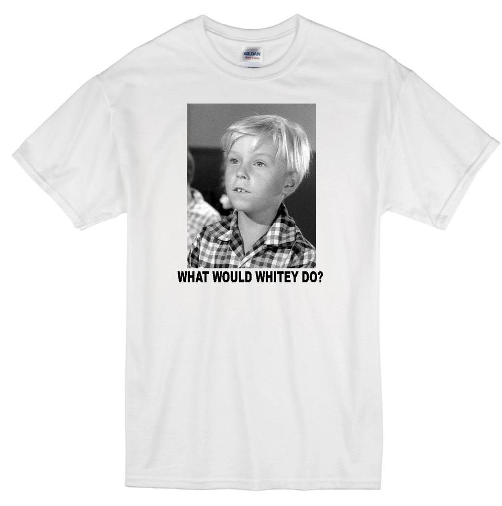 "WHITEY WHITNEY WWD?" LEAVE IT TO BEAVER STANLEY FAFARA CLASSIC TV WHITE T-shirt