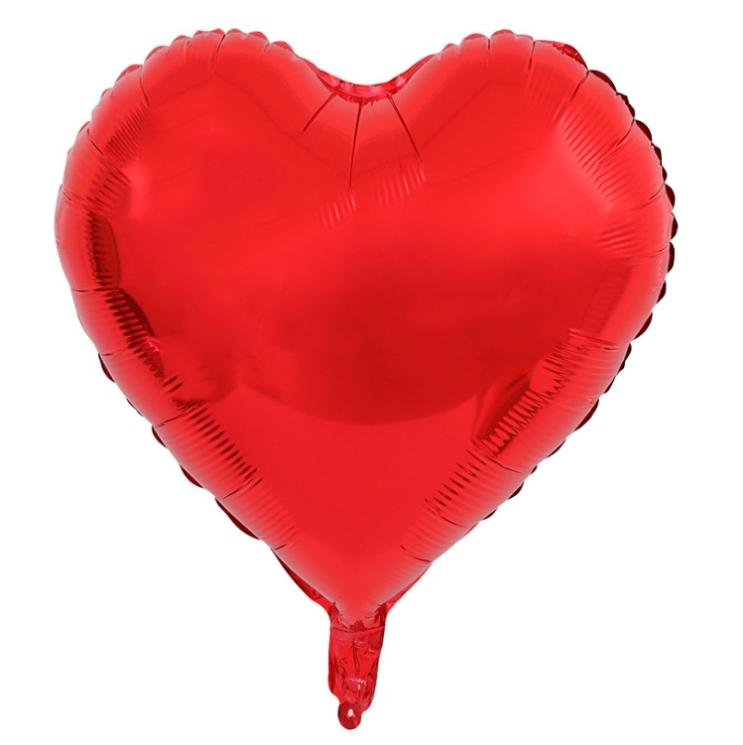 Tongxu 18-inch Solid Color Heart-shaped Aluminum Foil Balloon for Wedding Valentine's Day Christmas & Graduation Decorations