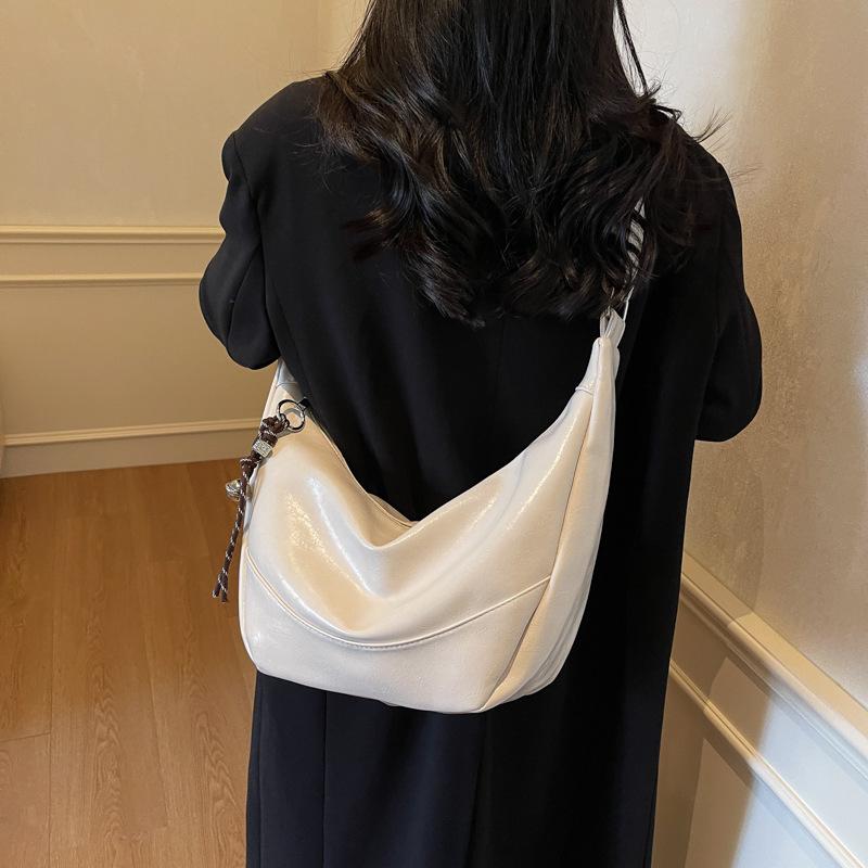 Простая сумка большой вместимости женская 2025 новая модная универсальная повседневная сумка через плечо студенческая сумка-мессенджер для поездок на работу сумка-тоут