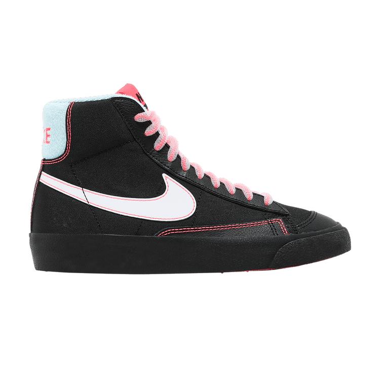 Kids' Sneakers Nike Blazer Mid '77 Black Atomic Pink (GS) Black/White/Flash-Crimson