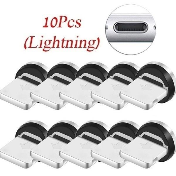 Магнитная вилка кабеля типа C Разъем кабеля для зарядки Lightning Micro USB Магнитная вилка шнура зарядного устройства Прямоугольная магнитная вилка кабеля