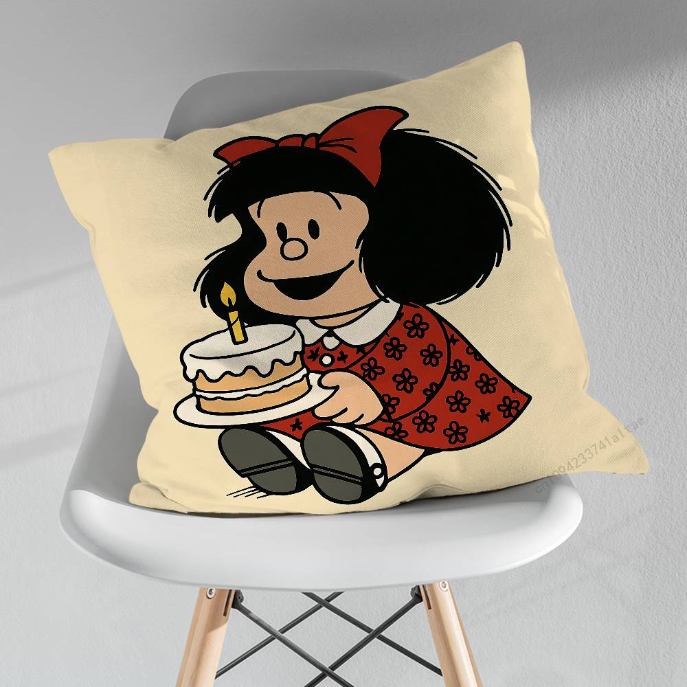 Cute MMafaldas Comics pillow over living room sofa cushion cover home decoration bedroom room bed pillow cover