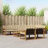 Outdoor Sofa Set with Cushions 9 pcs Natural and Beige