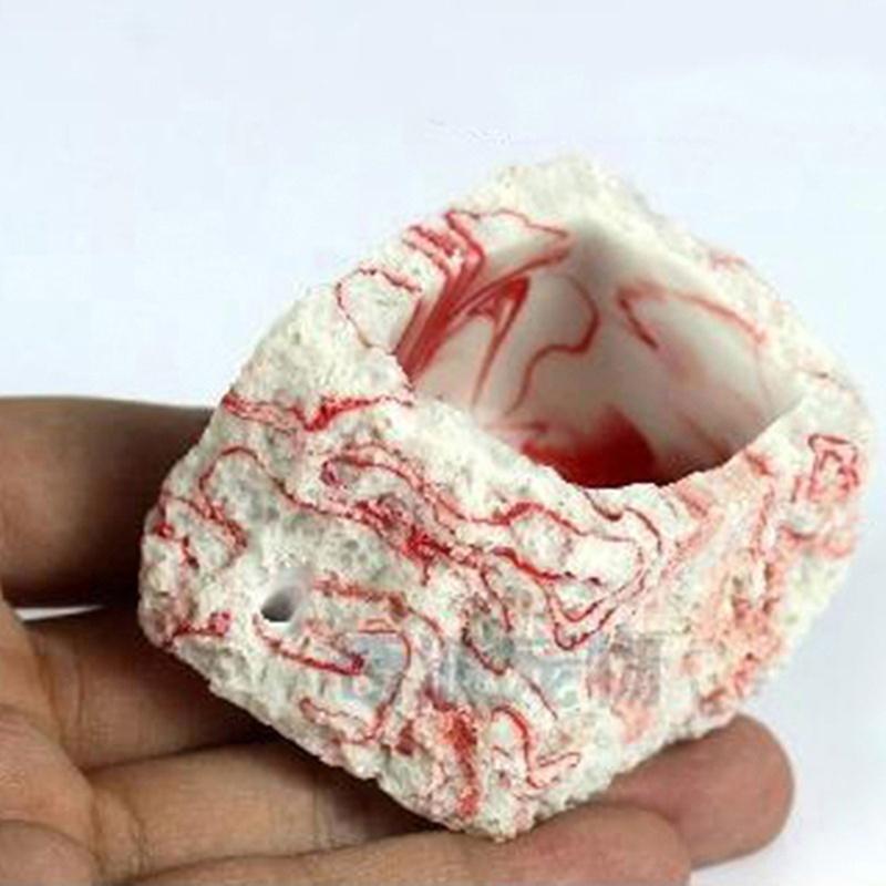 1X Миниатюрная миска для воды в виде камня, миска для еды, декор для террариума, пауки, насекомые, рептилии