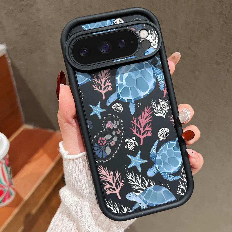 Летняя черепаха в океане и дельфины, мягкий чехол с принтом для Google Pixel 10 Pro 8A 7A 9A 9 Pro XL, противоударный чехол для телефона для Pixel 7 8 9 Pro