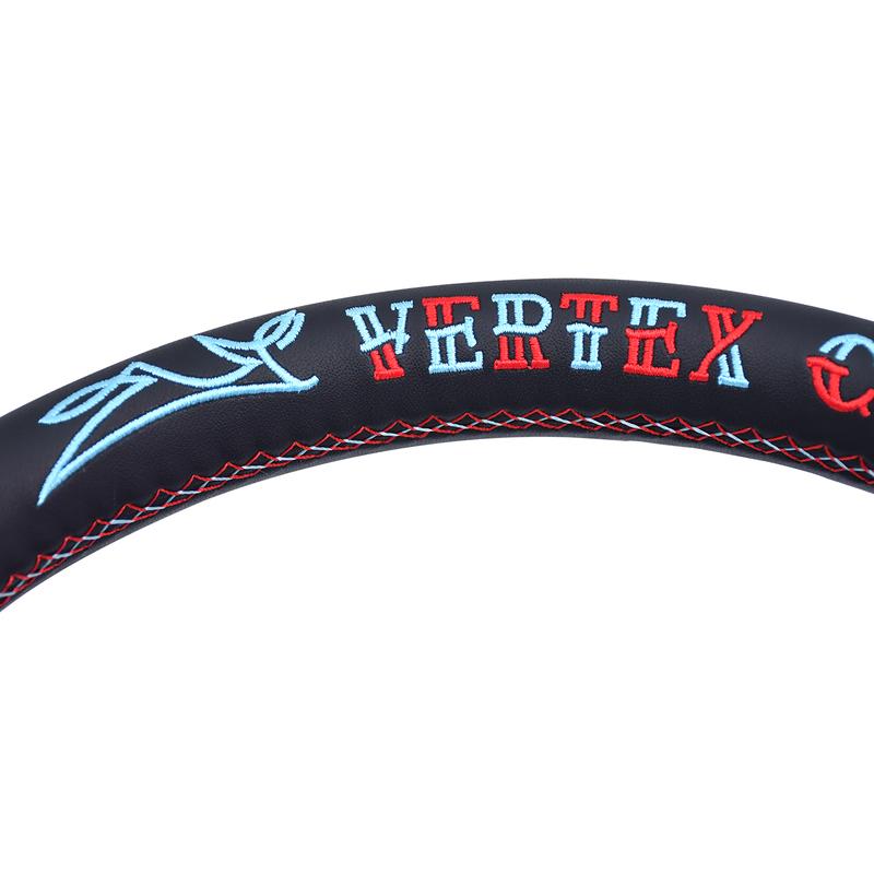 Vertex Universal Steering Wheel Leather Aluminum Alloy Car modified Auto parts Embroidery Custom Racing Game Steering Wheel
