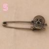 2pcs Alloy Antique Brass Vintage Flower Brooch Safety Pins For Garment Accessories Scarf Clip Pins