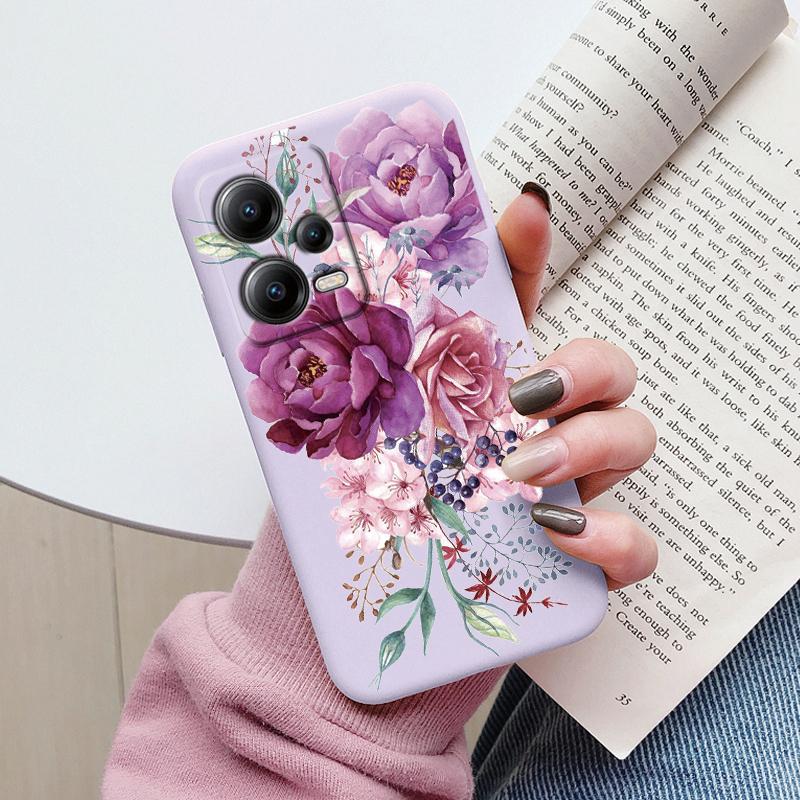 Чехол Funda Для Poco X5 PocoX5 Pro 5G Чехол Цветы Сердце Мультфильм Оболочка Мягкий Силикон Couqe Для Xiaomi Poco X 5 X5Pro