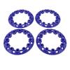 4 шт. 6-дюймовые колпаки на колеса квадроцикла, защита ступицы, декор, пластиковые, декоративные накладки на обод, универсальные для картинга, синие