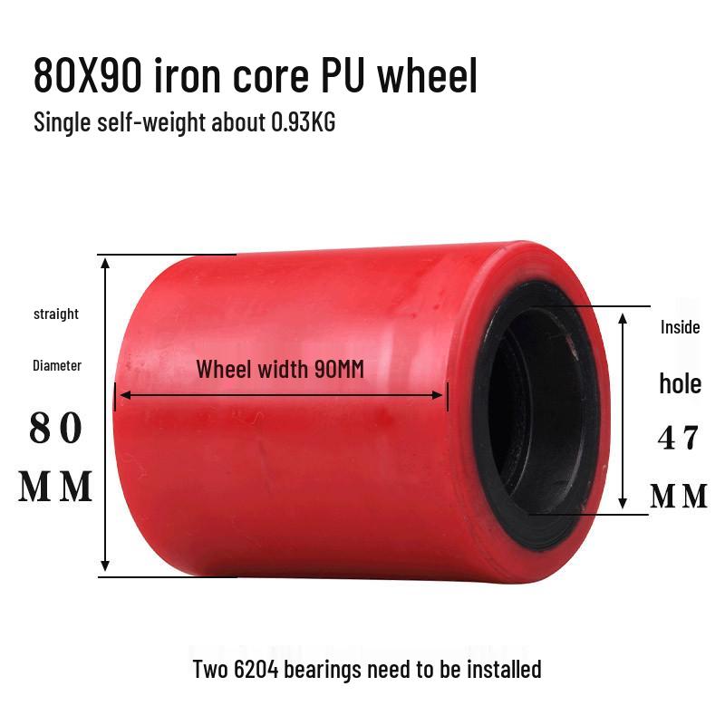 Hydraulic Pallet Truck Nylon Wheels & Iron Core PU Forklift Accessories