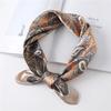 Luxury Floral Print Silk Square Scarf Women Soft Satin Kerchief Hairband Neckerchief Head Hijab Lady Headband Foulard Bag Ribbon