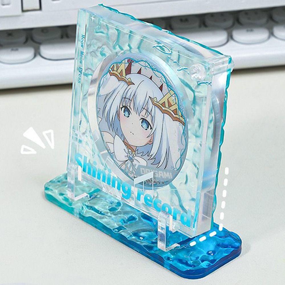 Water Ripple Display Easels Rack Clear Acrylic Plate Holder Stand Durable Picture Frames Holder