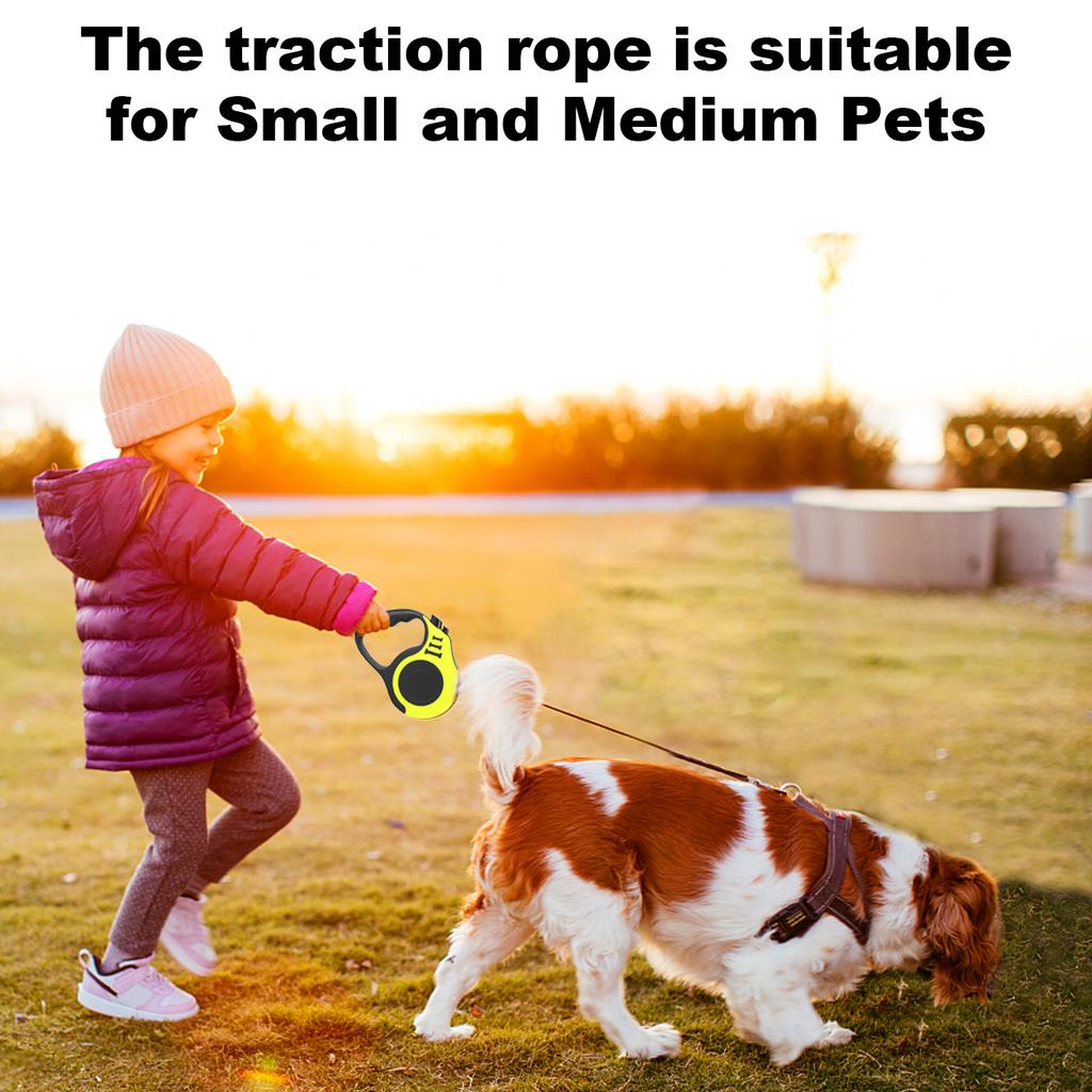 Выдвижной поводок для собак Поводок для выгула домашних животных с противоскользящей ручкой для маленьких и средних домашних животных