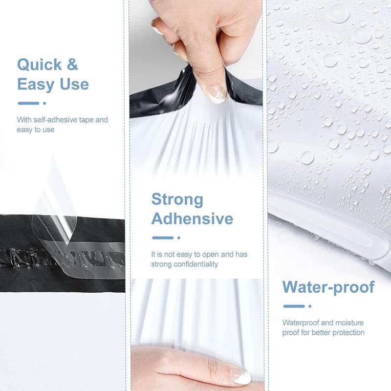 50pcs/Lots White Courier Bag Express Envelope Storage Bags Mail Bag Mailing Bags Self Adhesive Seal Plastic Packaging Pouch