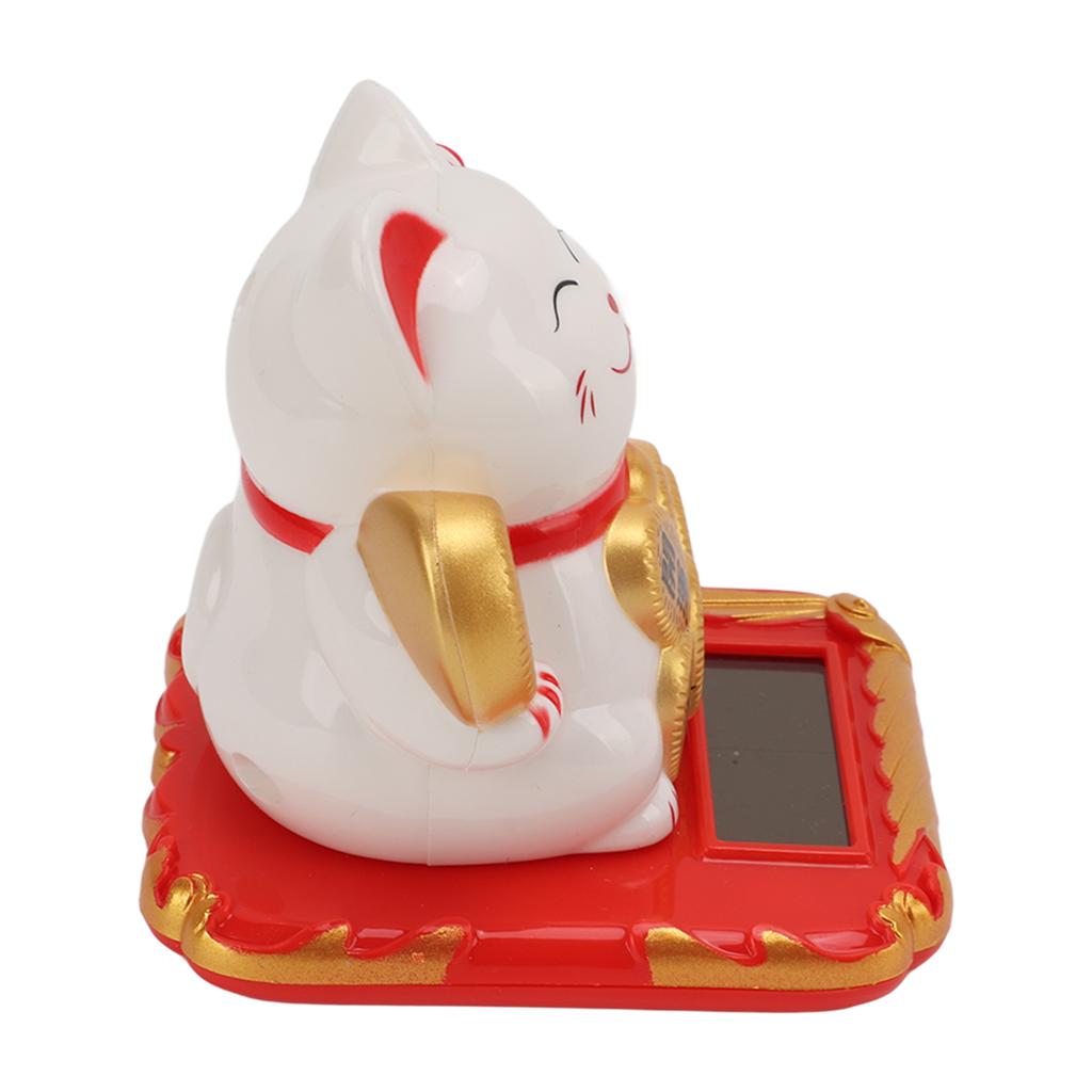 Lucky Cat на солнечных батареях Мини-размер Приносит богатство и сокровища Милая улыбка Прочный Манеки-неко для