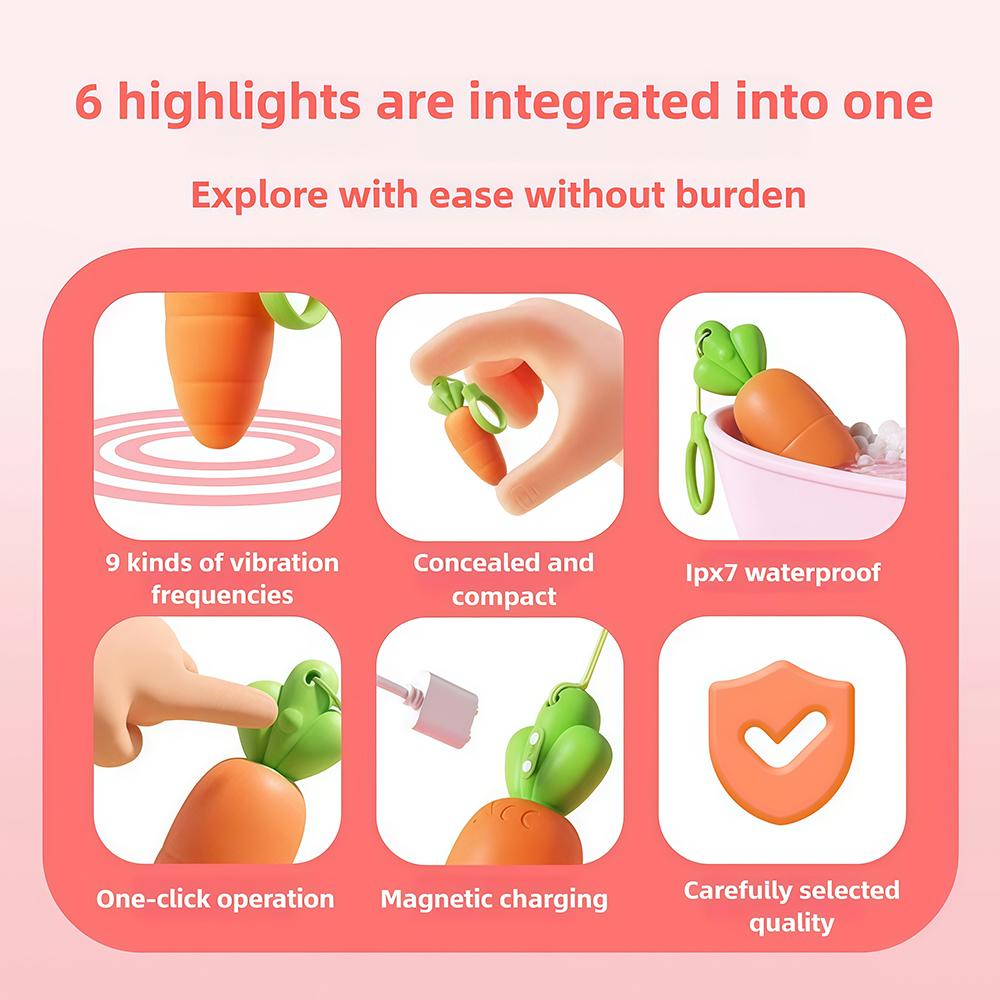 1pc Cute Carrot Clit Nipple Vibrato Vibrator Women Clitoris G-Spot Stimulation Masturbation Vagina Dildo Sex Toys Adult Female