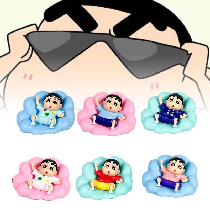 Pajamas Cloud 6pcs Crayon Shin Chan Toy Doll Pvc Model Desktop Decor Gifts Xmas