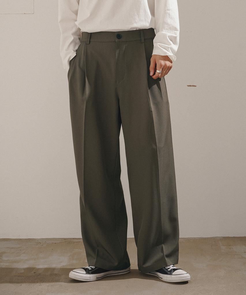JEMUT Four Seasons Wide Slacks Dark Beige Mmlp2651