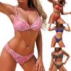 Женский модный сексуальный купальник-бикини из двух частей с чашками с подкладкой и косточками, купальник в подарок
