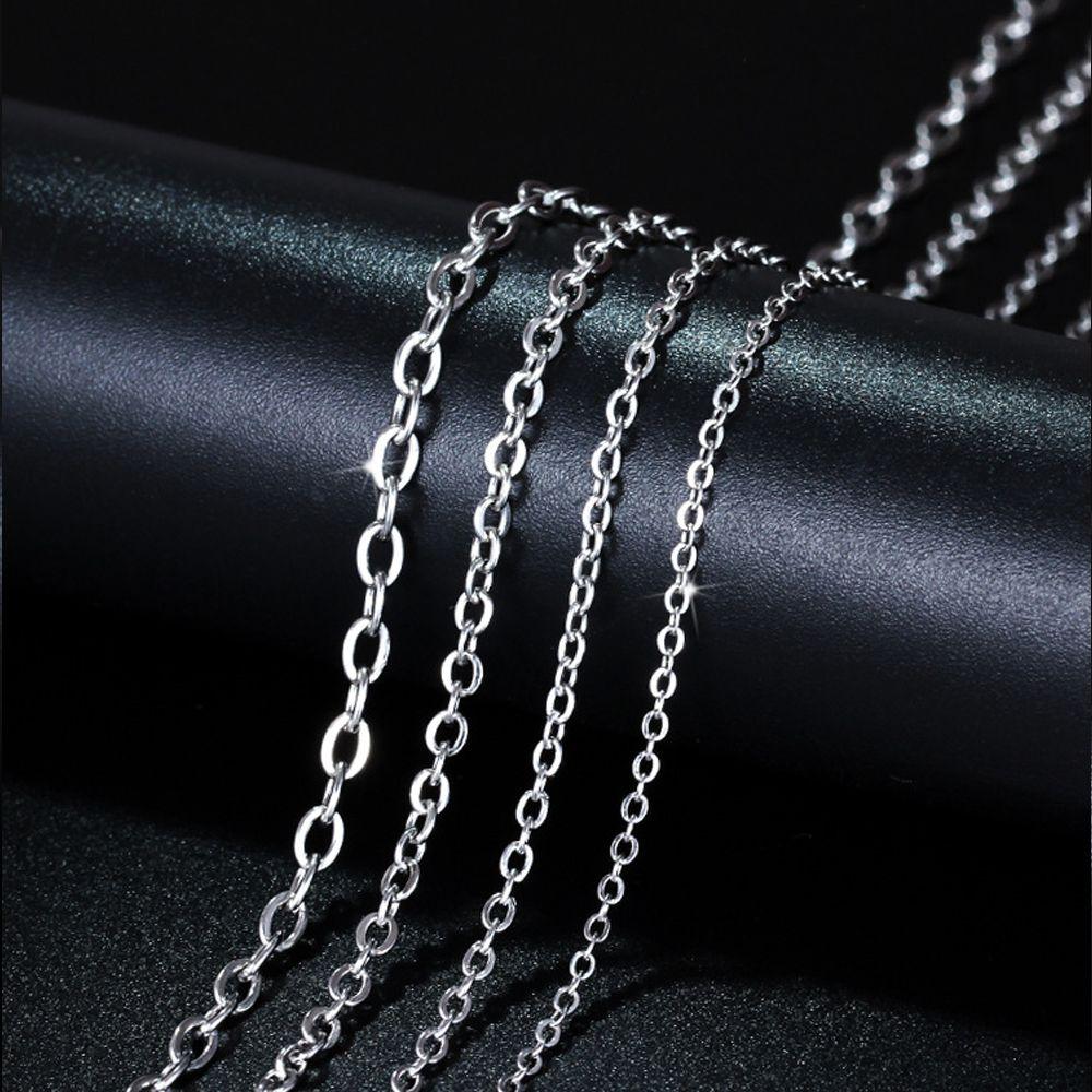 3mm/4mm Silver Color Punk Gothic Link Chain Stainless Steel Necklace Choker Metal Collar
