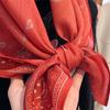 Весна Лето Банданы Красный Квадратный Шарф с Узором «Кешью» Ретро Мягкий Пятнистый Платок-Шейный Платок Дышащий Повязка на Голову Легкий