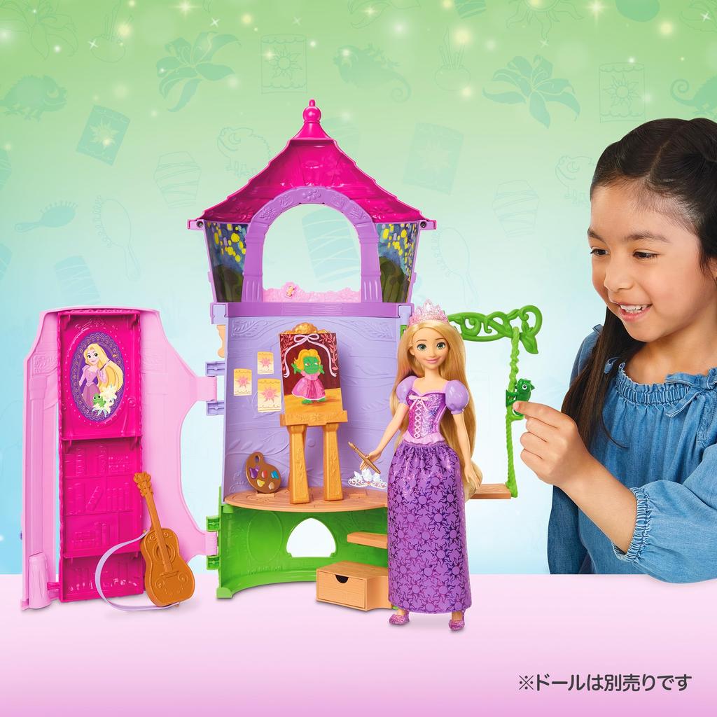 Игровой набор Mattel Замок Башня Историй Рапунцель из серии Принцессы Диснея Кукольный домик (Куклы продаются отдельно) Ролевые игры для девочек от 3 лет Розовые JGR71