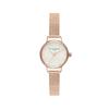 Авторизованный дистрибьютор Burton Watch Ladies OB16MN05 Classics Mini White Mother of Pearl Sparkle Gold Boucle Mesh [OLIVIA BURTON]Olivia & Marker/Rose