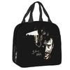 Custom Johnny Hallyday French Rock Singer Insulated Lunch Bag for Outdoor Picnic Resuable Cooler Thermal Bento Box Women Kids