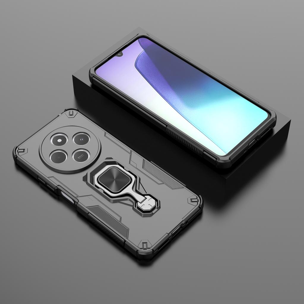 For Xiaomi Redmi 14C 4G Case Rotatable Ring Kickstand PC+TPU Shockproof Phone Cover