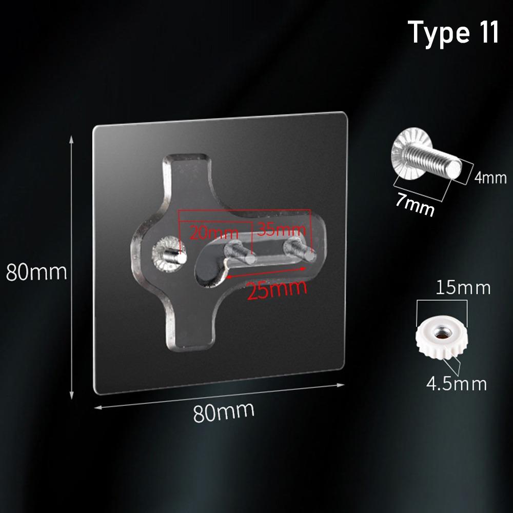 Без перфорации Двойное отверстие Винты Наклейка На Стену Вешалка Для Фотоаппарата Гвоздь Бесплатные Наклейки