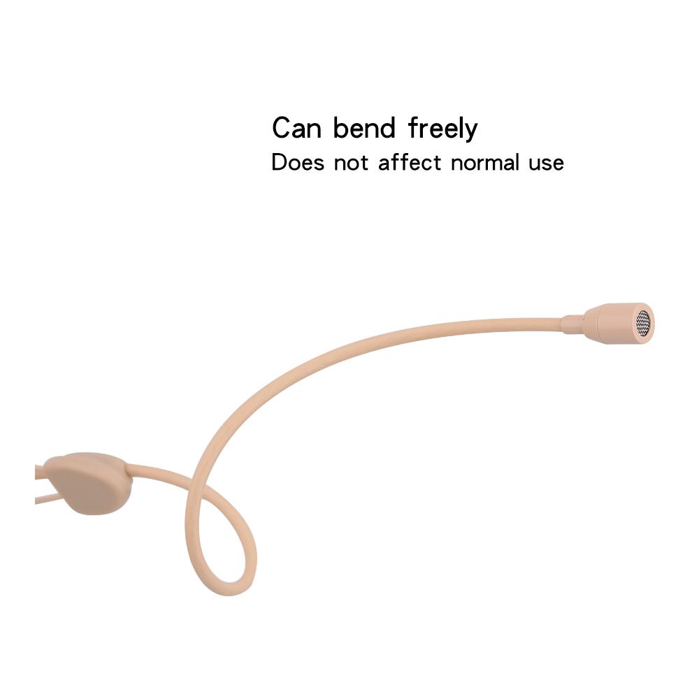 Upgrade Version Electret Condenser Headworn Headset Microphone 3.5mm Jack TRS Locking Mic For Sennheiser Body Pack Thick Cable
