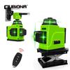 3D 12 Lines Green Beam Laser Level Horizontal And Vertical Cross-Line Self-Leveling 30m Remote Control Construction Tool