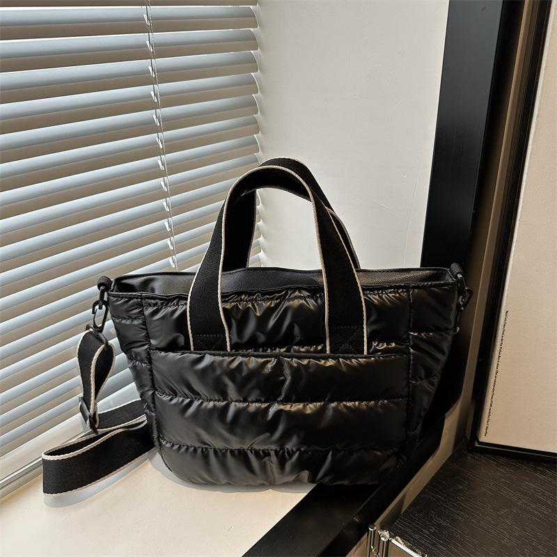 Повседневная модная осенне-зимняя сумка-тоут большой вместимости из пухового хлопка, сумка-облако, плюшевая сумка, женская на плечо, сумка-мессенджер