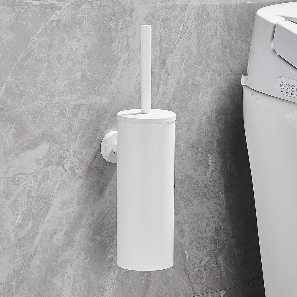 Stainless Steel Bathroom Toilet Brush Holder Accessories Black Toilet Brush Wall Mounted WC Cleaner Brush FR07