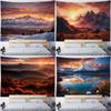 Home Wall Decoration Tapestry Sunset Mountain River Background Office Living Room Tapestry