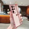 Чехол для Samsung Galaxy S22 Ultra 5G с рисунком «Сердце любви», ТПУ чехол для телефона, ремешок на запястье, держатель для пальца