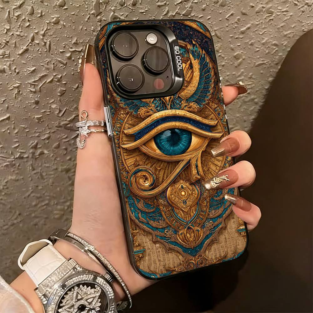 The Eye of Honus  Phone Case For iPhone 17,16,15,14,13,12,11 Plus,Pro Max,XS,Colored Silver Plated Inside Cover