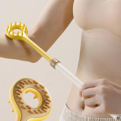 Раздвижная чесалка для спины Портативная для труднодоступных мест Двусторонняя телескопическая ручка Чесалка для спины Магнитный ролик Массажные инструменты для акупунктурных точек