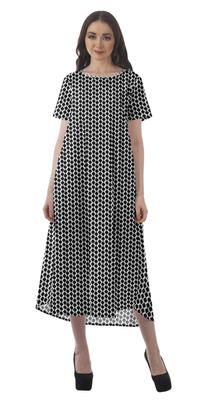 Солнцезащитные платья с принтом, женское хлопковое гибкое вечернее платье с короткими рукавами