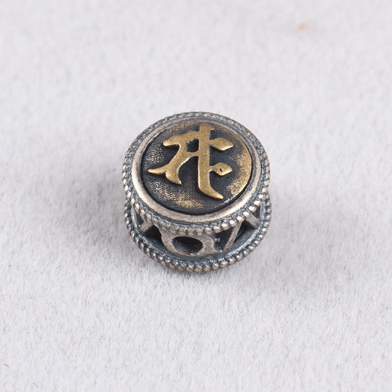 Браслет из стерлингового серебра 925 пробы с божествами-хранителями, бусинами с мантрами и подвесками со знаками зодиака