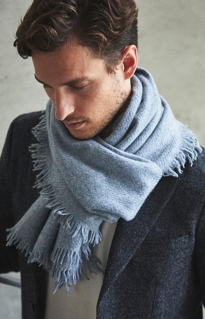 BBC65 Baby Cashmere Basic Wave Baby Cashmere Large Stole Cashmere Plain Ladys Scarf [GILDARA] 100% Mens (Серый (Д13230))