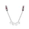 925 Silver Palted Safety Chain Mon Charm Fit Pendant Bracelet Making DIY Fashion Jewelry For Women