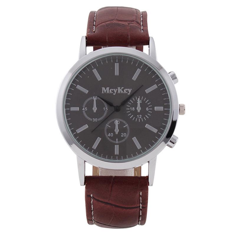 Экспорт спортивных мужских часов, мужских, с тремя глазами, циферблат, повседневные, поясные, кварцевые часы, обработка, настройка