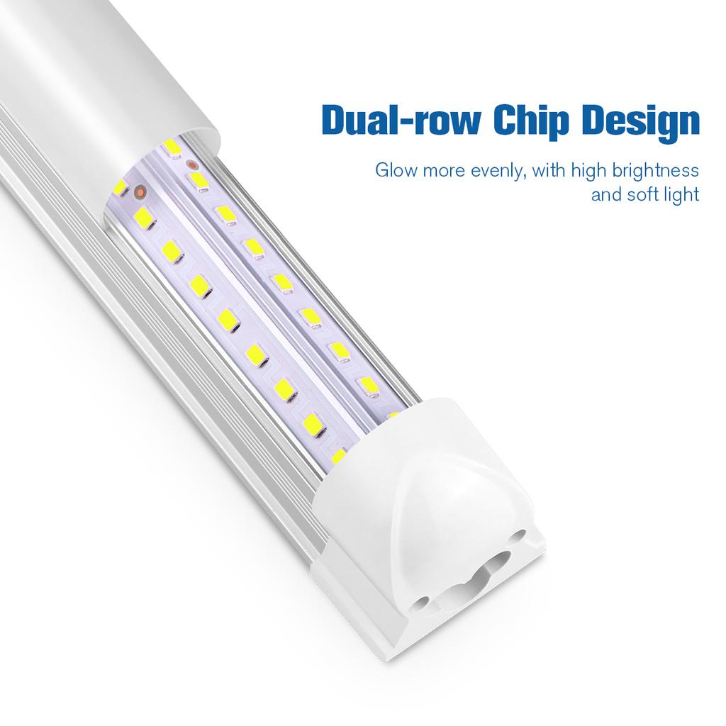 50СМ T5 T8 Алюминиевая светодиодная лампа 15Вт 25Вт Светодиодная лампа 220В Для стола, мастерской, гаража, склада, освещения кухонного шкафа