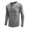 Мужская футболка с V-образным вырезом, длинный рукав, спортивный топ для отдыха, повседневная облегающая рубашка для повседневной носки весной и осенью