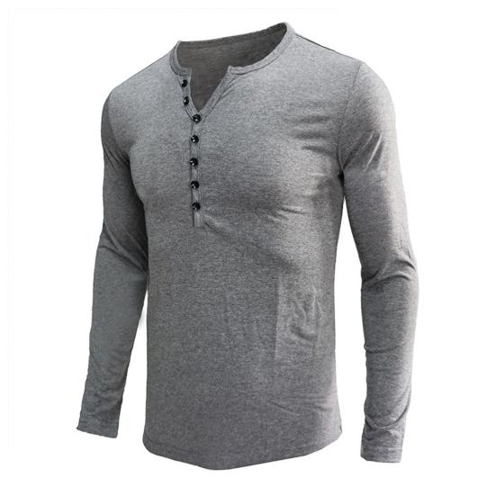 Мужская футболка с V-образным вырезом, длинный рукав, спортивный топ для отдыха, повседневная облегающая рубашка для повседневной носки весной и осенью