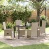 VidaXL 5-Piece Garden Dining Set with Cushions Beige Poly Rattan 3379473