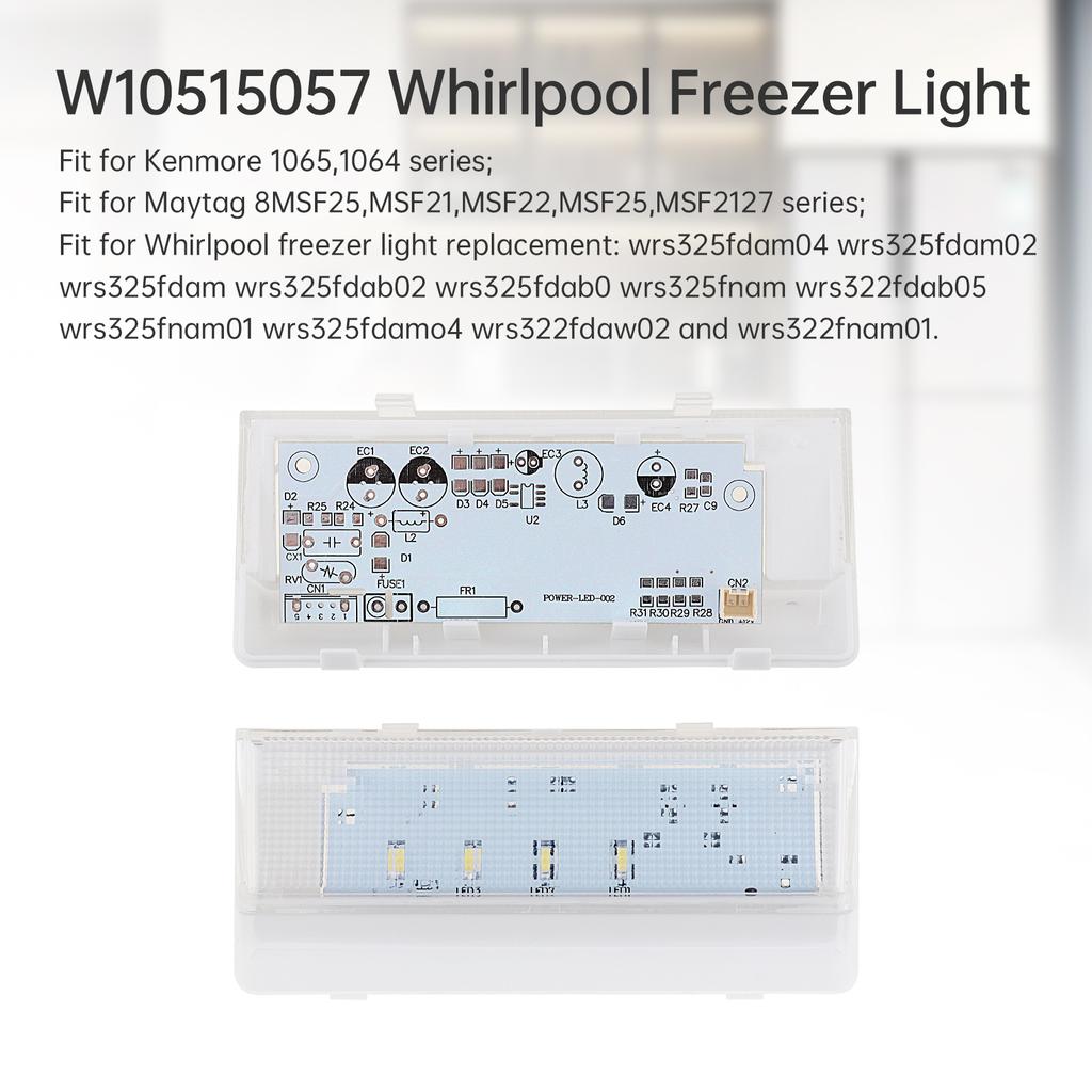 Светодиодная лампа для холодильника W10515057 Совместимая Включает пластиковую крышку Долгий срок службы Простая установка