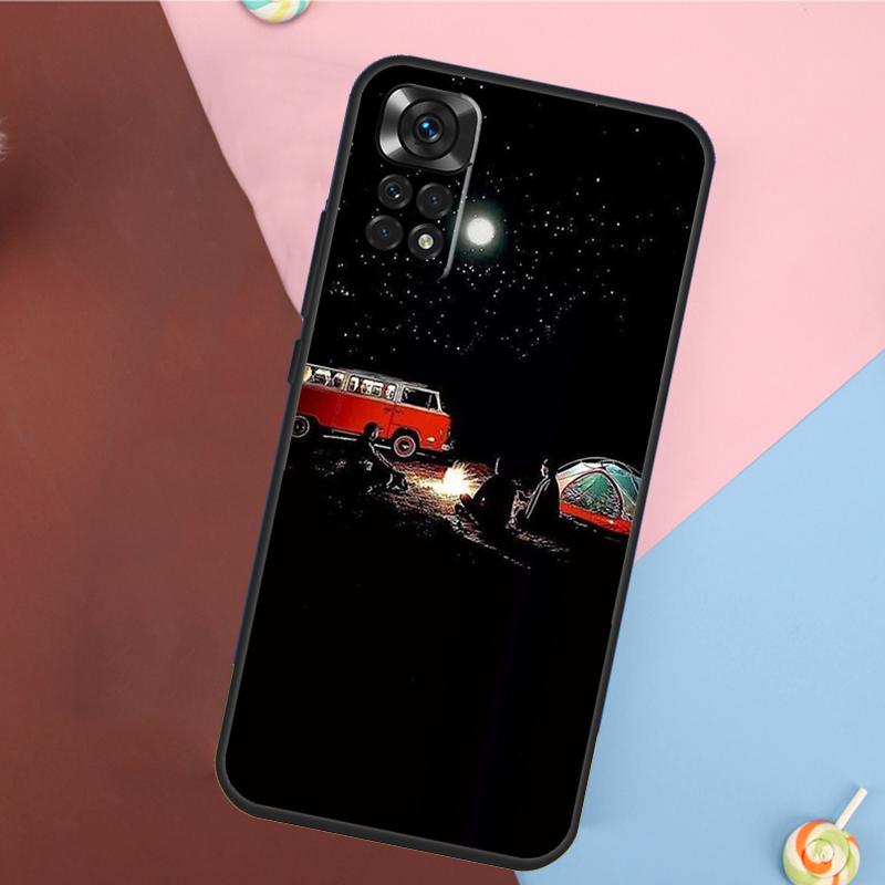 Чехол для Xiaomi Redmi Note 13 14 Pro 12 11 9 10 9S 10S 11S 12S Redmi 14C 10C 12C 13C с рисунком 'Кемпинг Природа Горы'